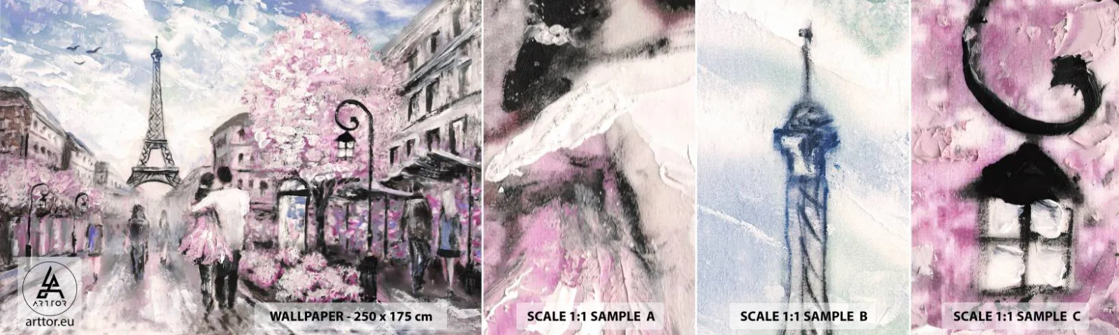 Fotótapéta Minta Standard Eco - Ha szerelmesnek lenni, akkor a... - Város, Eiffel-torony, Párizs - 100x30 cm