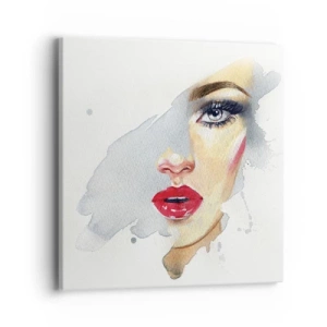 Vászonkép - Egy vízcsepp tükörkép  - 40x40 cm