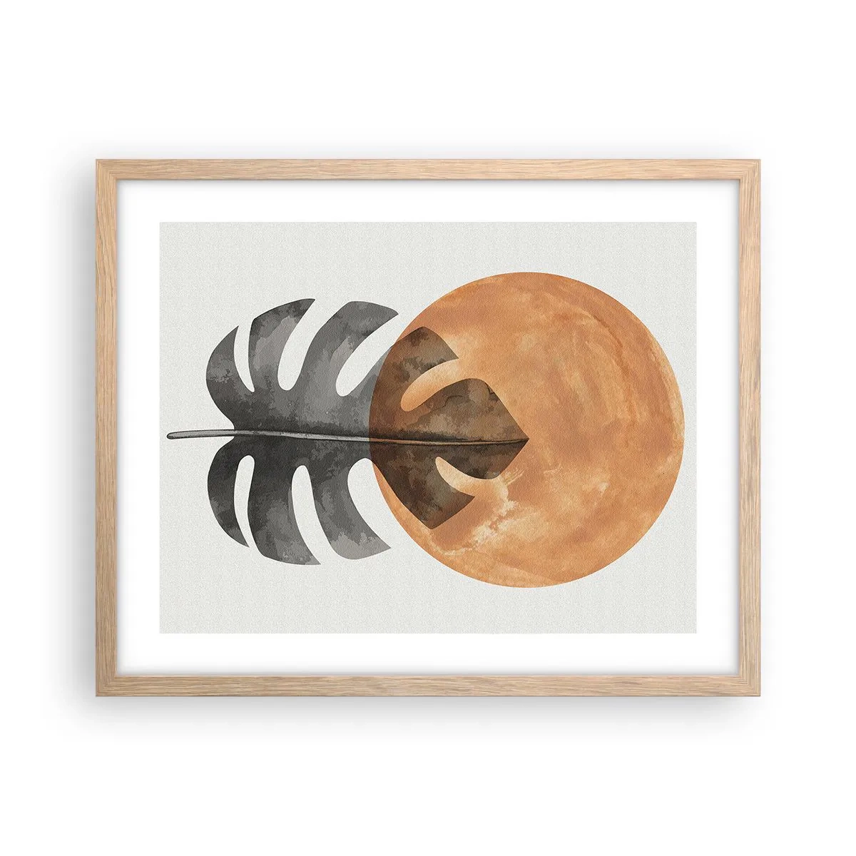 Poszter világos tölgy keretben - Mindig a nap - 50x40 cm