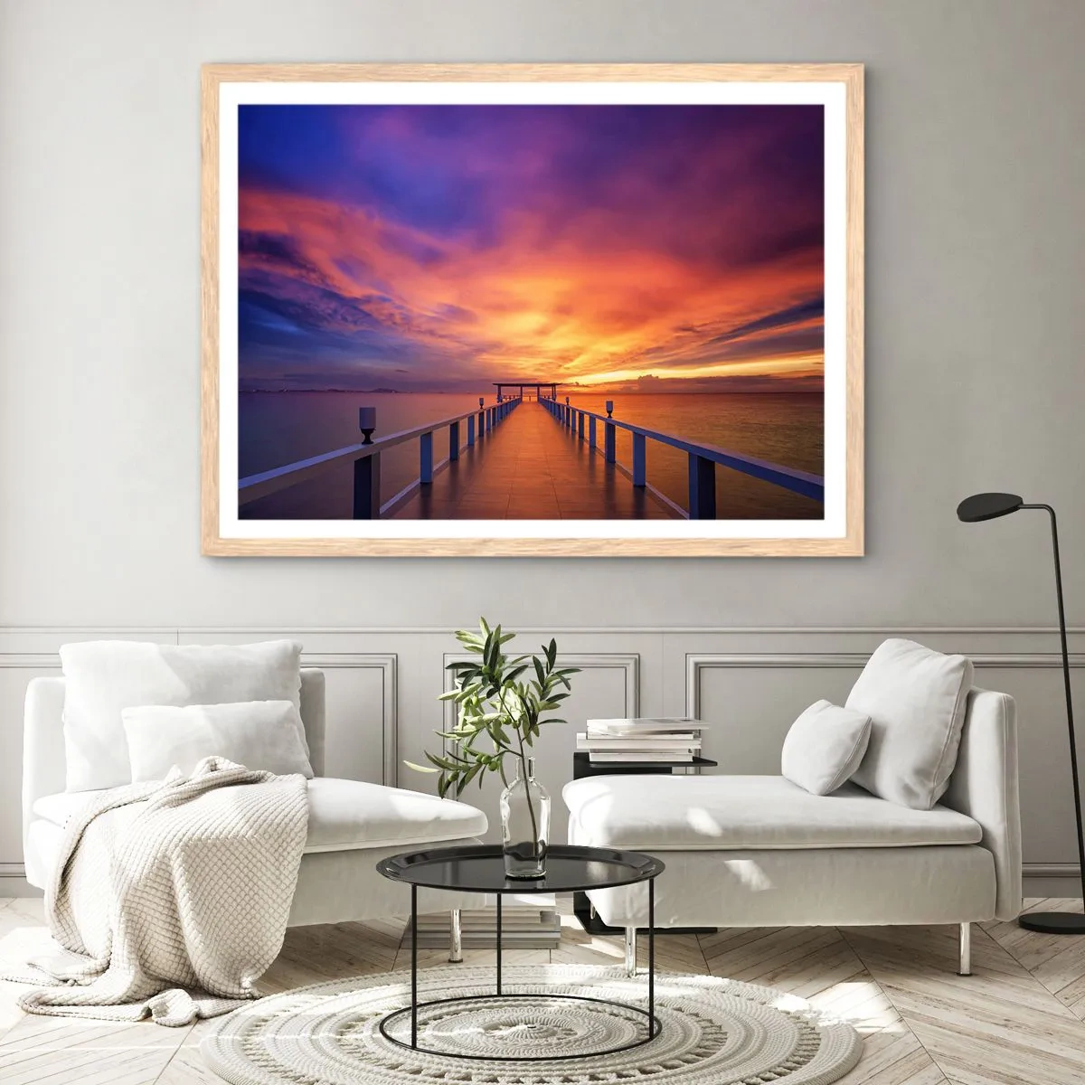 Poszter világos tölgy keretben - Vég nélkül - 70x50 cm