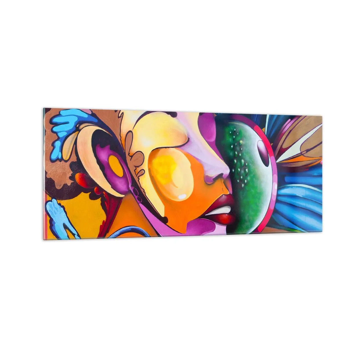 Üveg kép - Megérinteni színnel - 100x40 cm