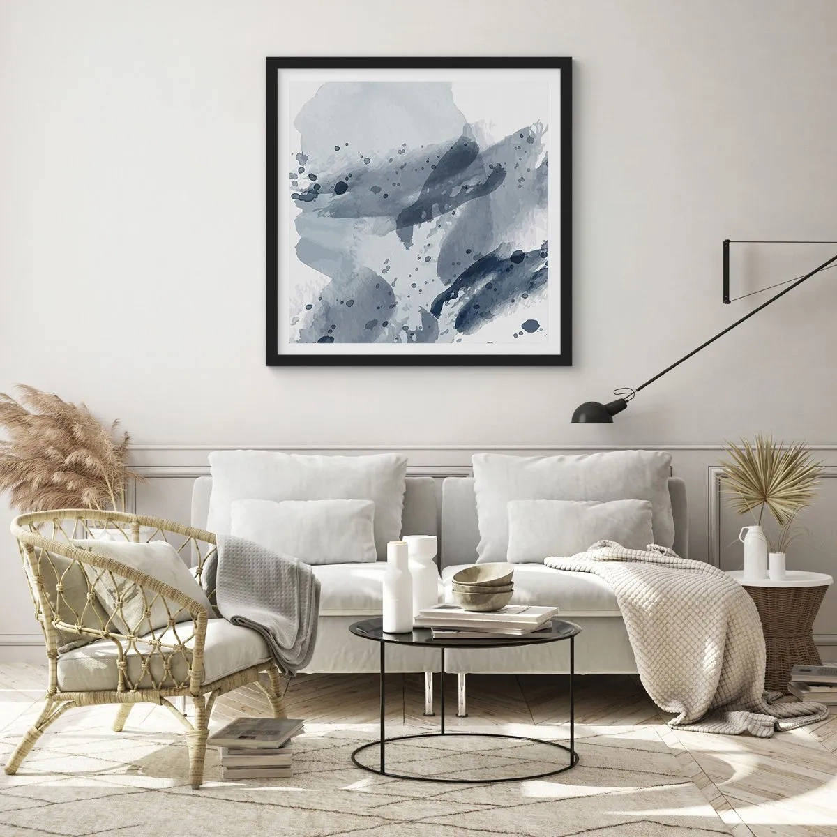 Poszter fehér keretben - A víz természetének tanulmánya - 50x50 cm