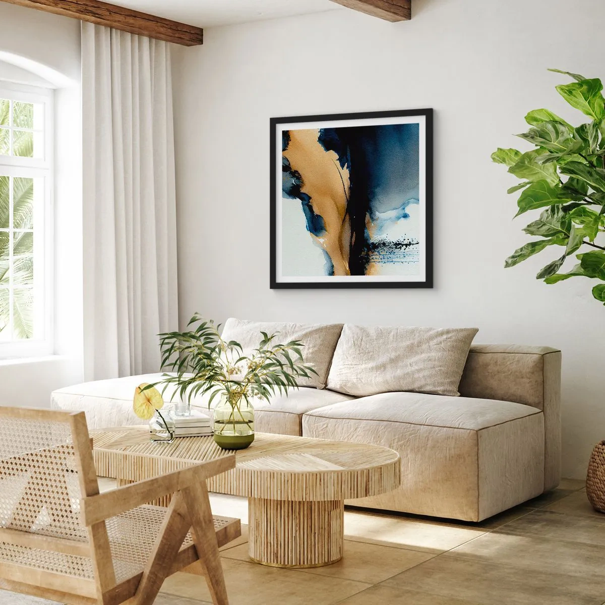 Poszter fehér keretben - A fátyol mögött - 50x50 cm