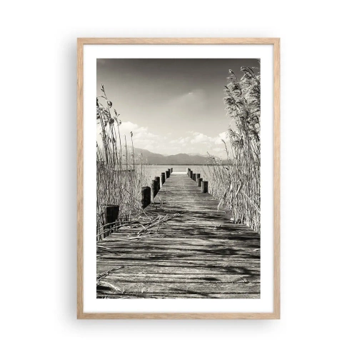 Poszter világos tölgy keretben - A fű csendjében - 50x70 cm