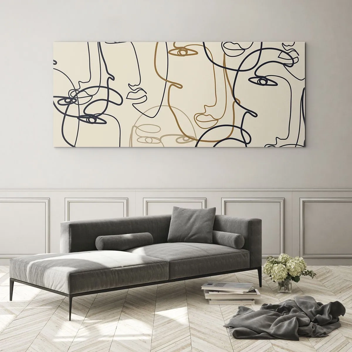 Üveg kép - Többszörös portré - 120x50 cm