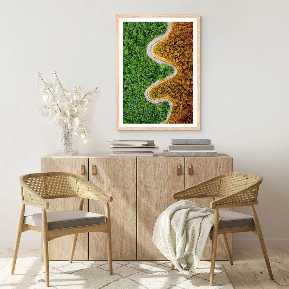 Poszter világos tölgy keretben - Határok és áttörések - 40x50 cm