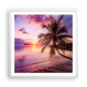 Poszter fekete keretben - Boldogság egészen a horizontig - 60x60 cm