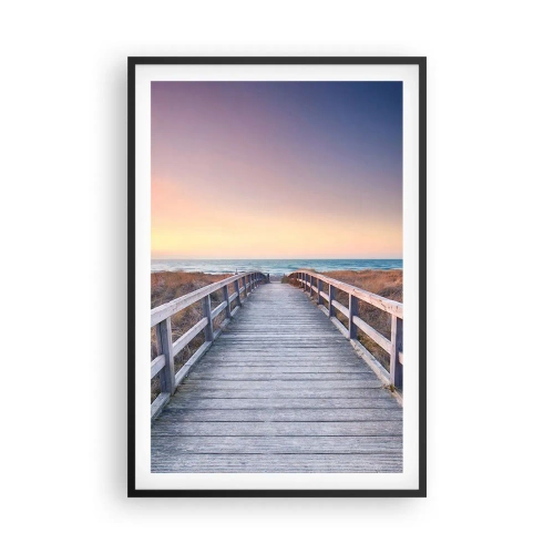 Poszter fehér keretben - Balti esti aurora - 61x91 cm