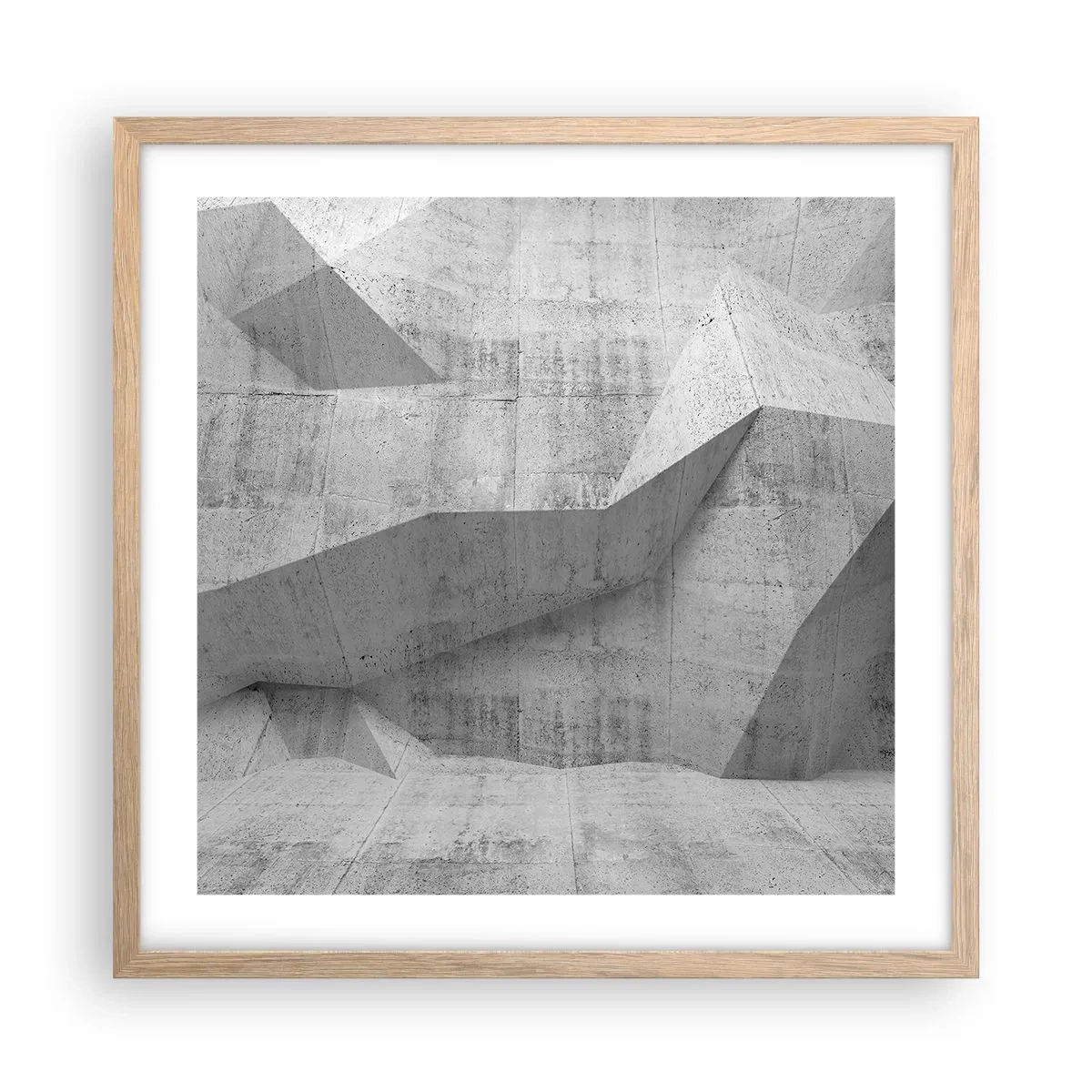 Poszter világos tölgy keretben - Igazi kihívás - 50x50 cm