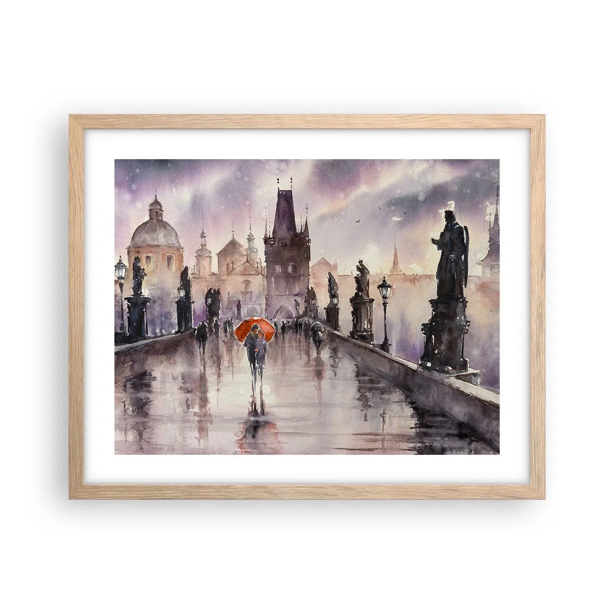 Poszter világos tölgy keretben - Az emberek nem változnak - 50x40 cm