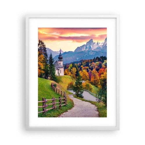 Poszter fekete keretben - Tájképszerű festmény - 40x50 cm