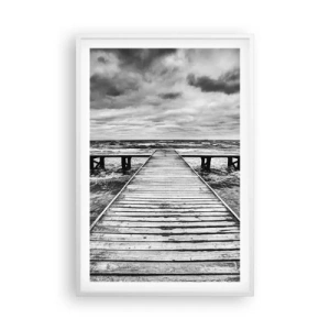 Poszter fekete keretben - Várom, hogy elűzze a szél... - 61x91 cm