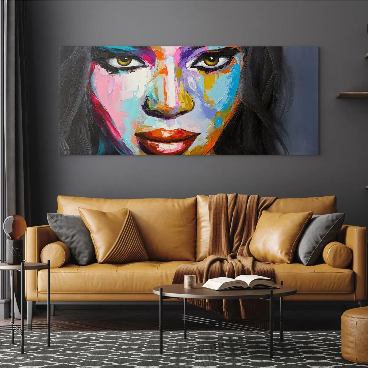 Üveg kép - Lehetetlen levenni a tekintetet - 120x50 cm