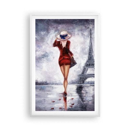 Poszter fekete keretben - Párizsi szimbólumok - 61x91 cm