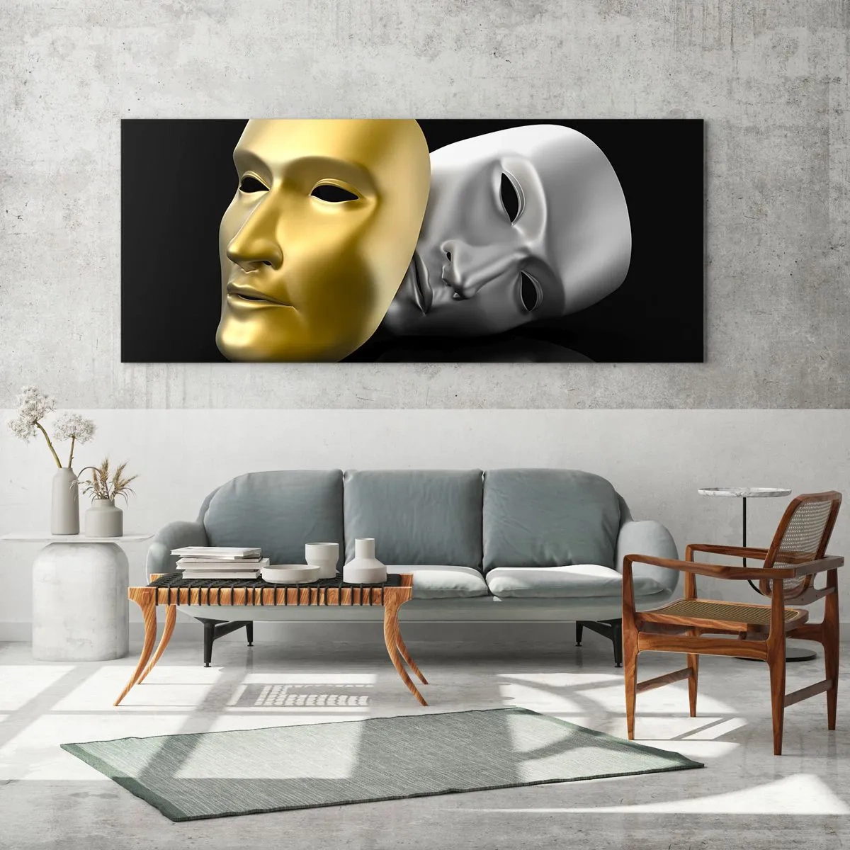 Üveg kép - Az élet színház - 100x40 cm