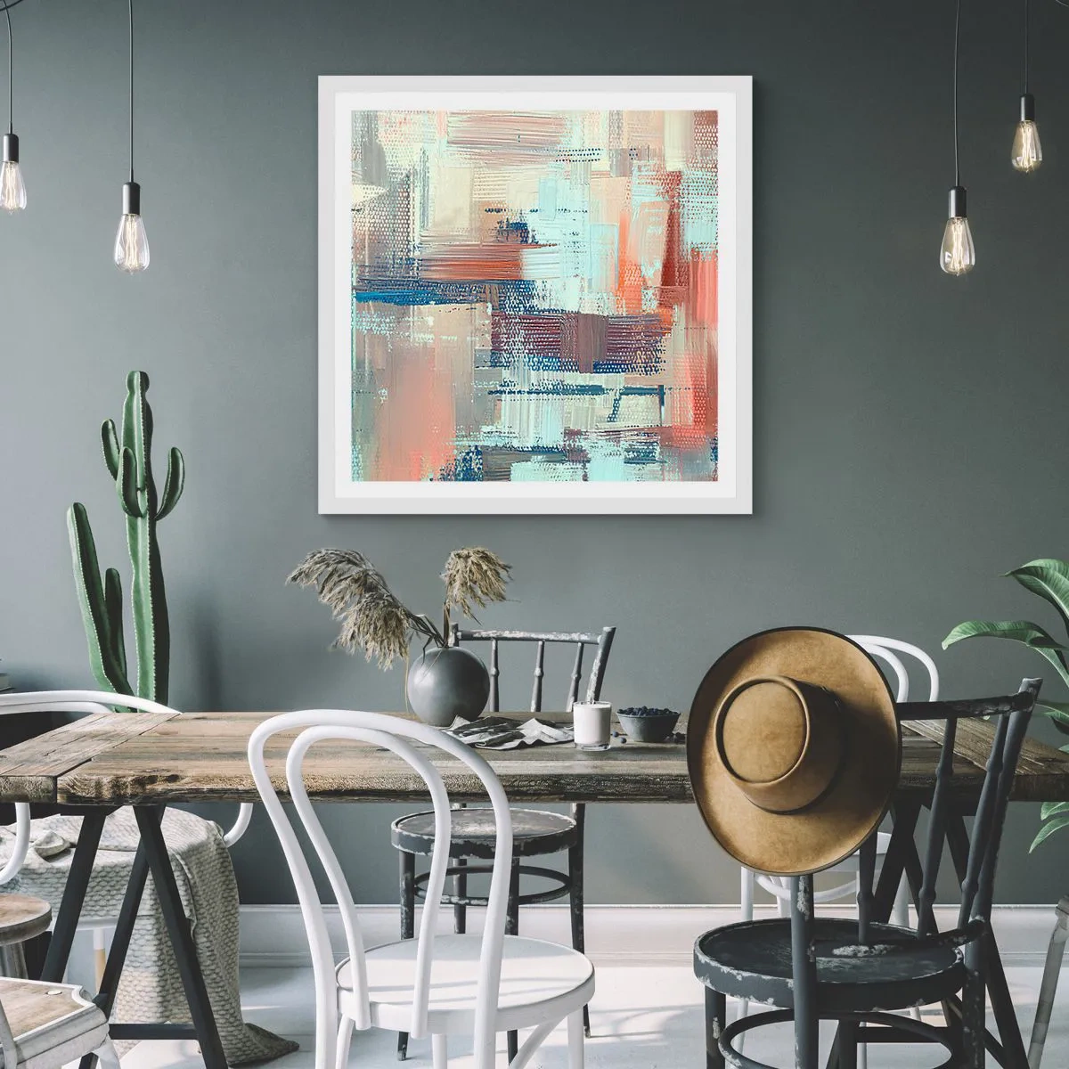 Poszter fekete keretben - Elérve a fényt - 50x50 cm