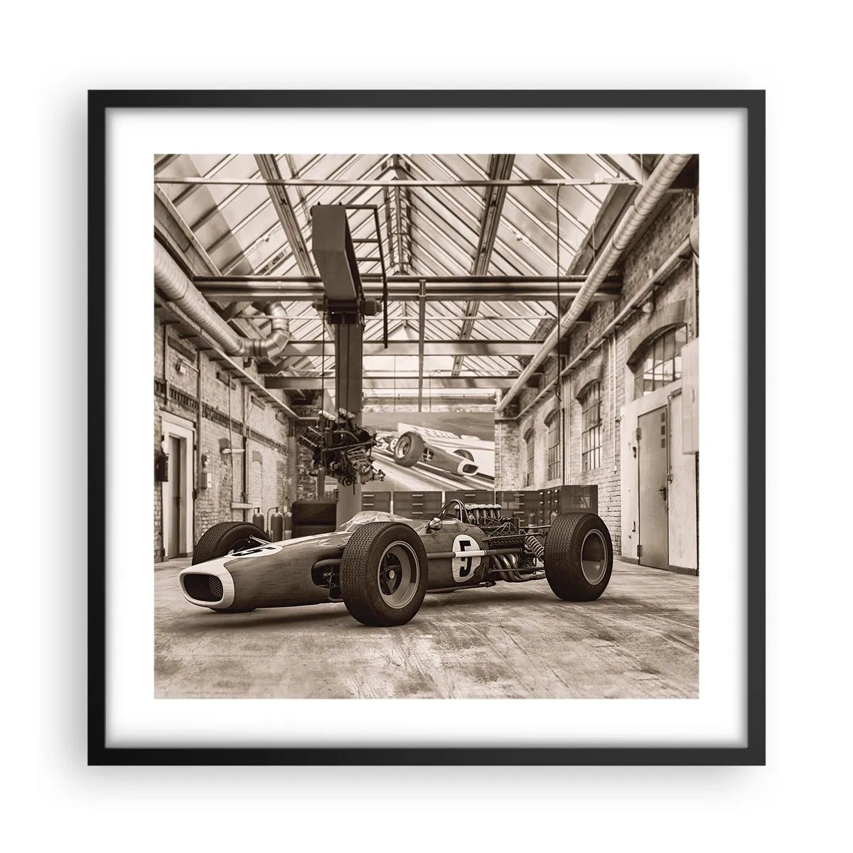 Poszter fehér keretben - A győztes pihenője - 50x50 cm