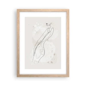 Poszter világos tölgy keretben - Eltévedni nézésben - 30x40 cm