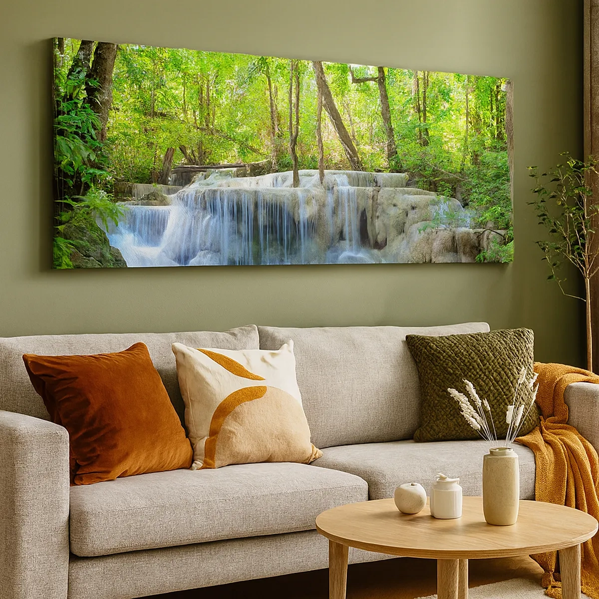 Vászonkép - Türkizbe és zöldbe merülni - 30x30 cm