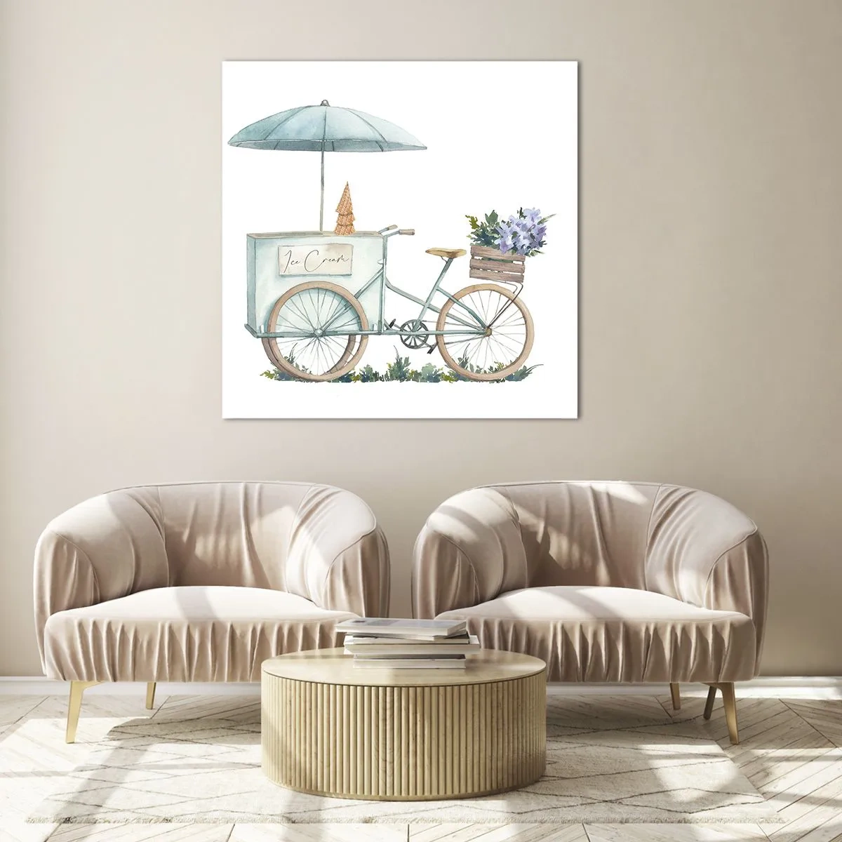 Üveg kép - A nyár édes emléke - 70x70 cm