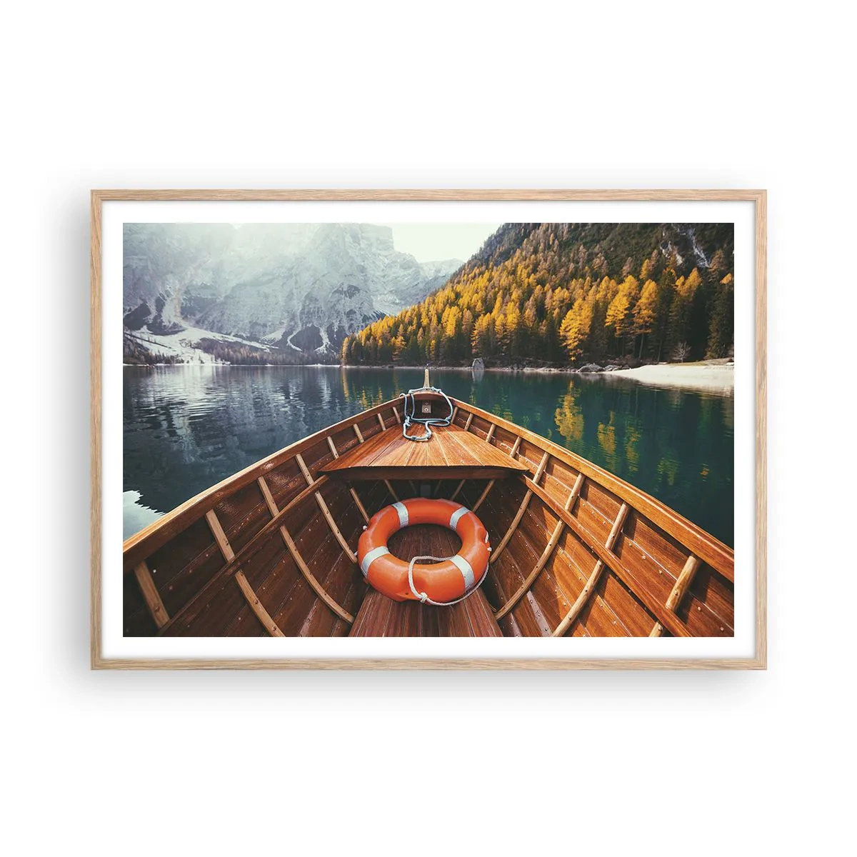 Poszter világos tölgy keretben - Hegyi kirándulás - 100x70 cm