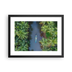Poszter fehér keretben - Egy trópusi ösvényen - 40x30 cm
