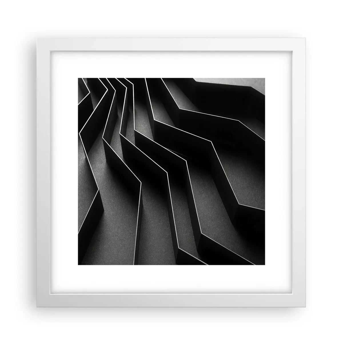 Poszter fekete keretben - Térbeli rend - 30x30 cm