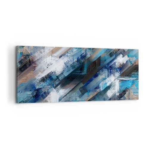 Vászonkép - Kék ferdén - 100x40 cm