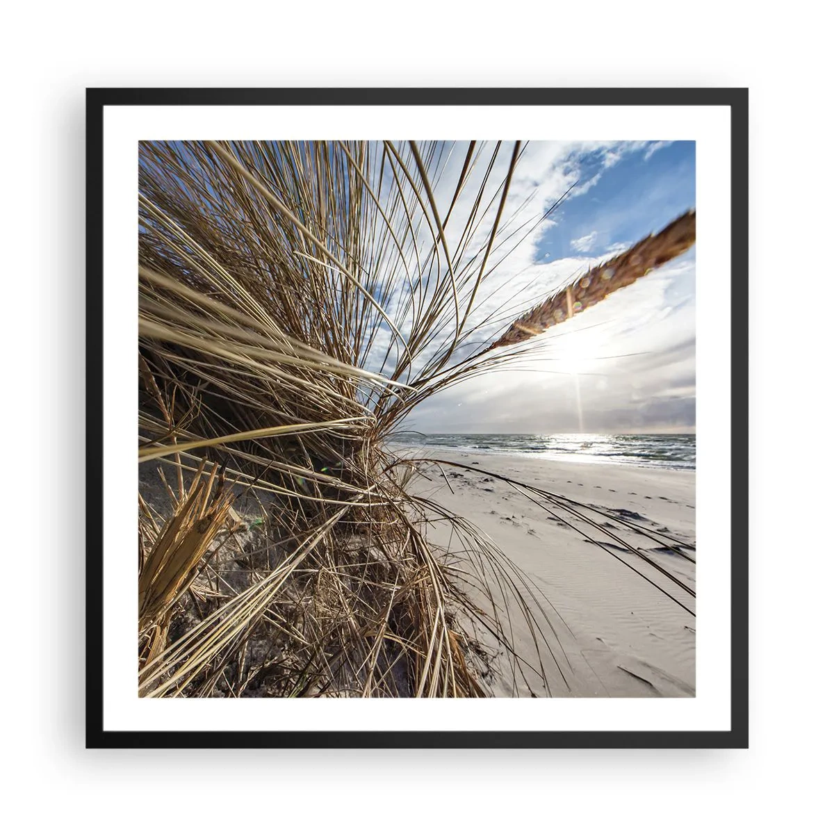 Poszter fehér keretben - Az elemek találkozása - 60x60 cm