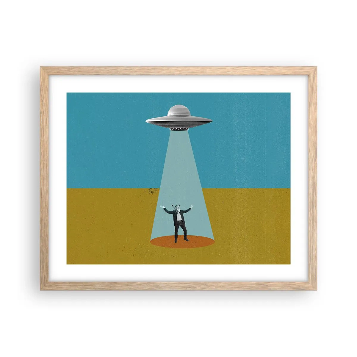 Poszter világos tölgy keretben - Közeli találkozás - 50x40 cm