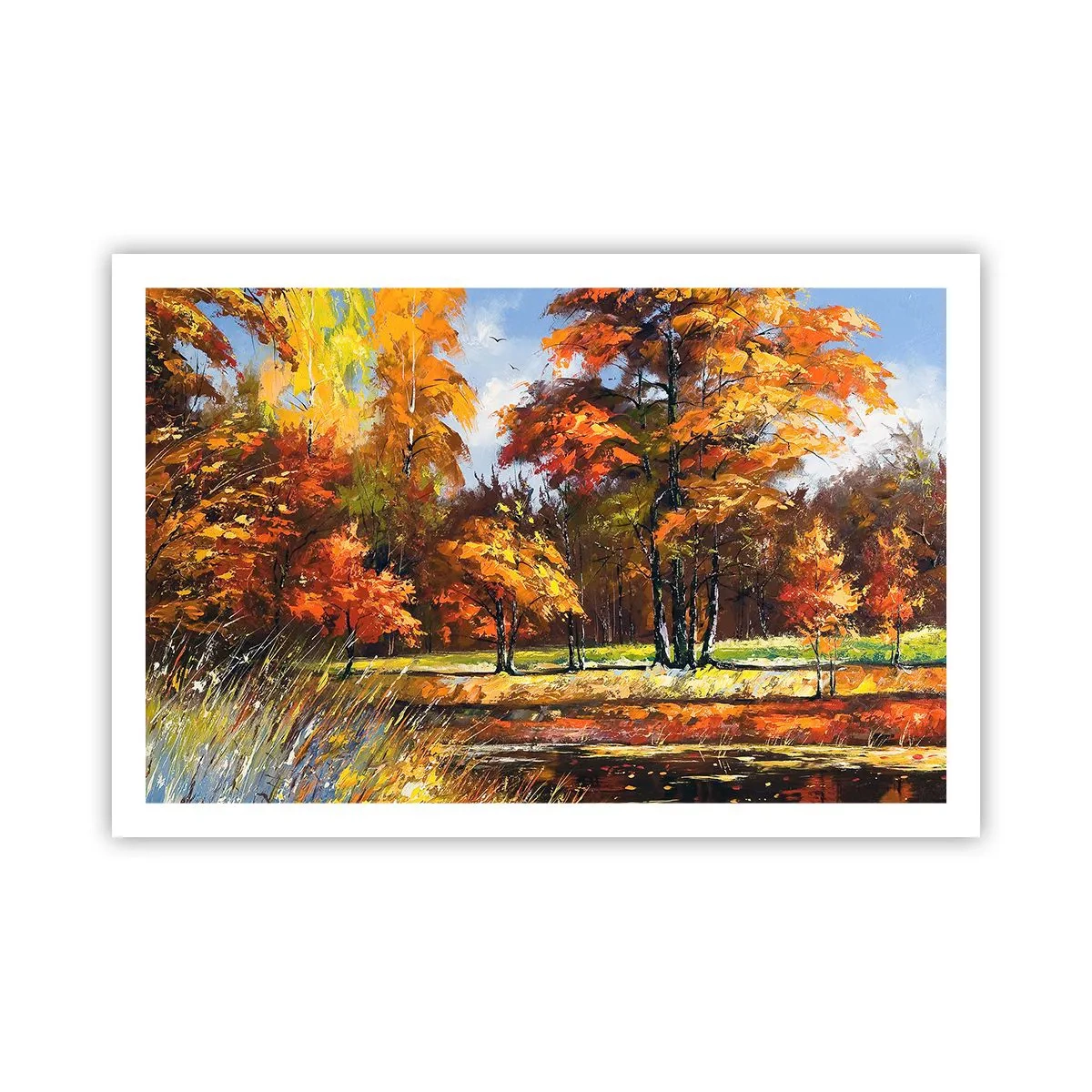 Poszter - Tájkép aranyban és bronzban - 91x61 cm