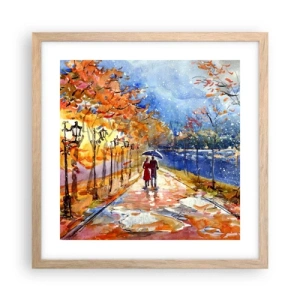 Poszter világos tölgy keretben - Együtt az idő határáig - 40x40 cm
