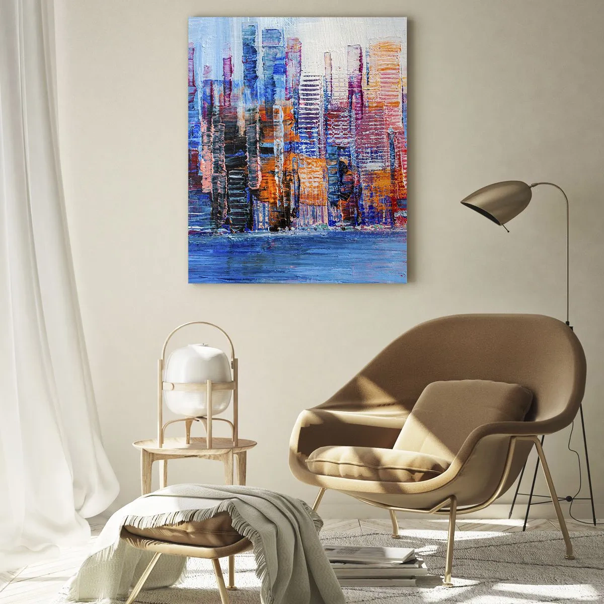 Üveg kép - Egy vidám metropolisz - 50x70 cm
