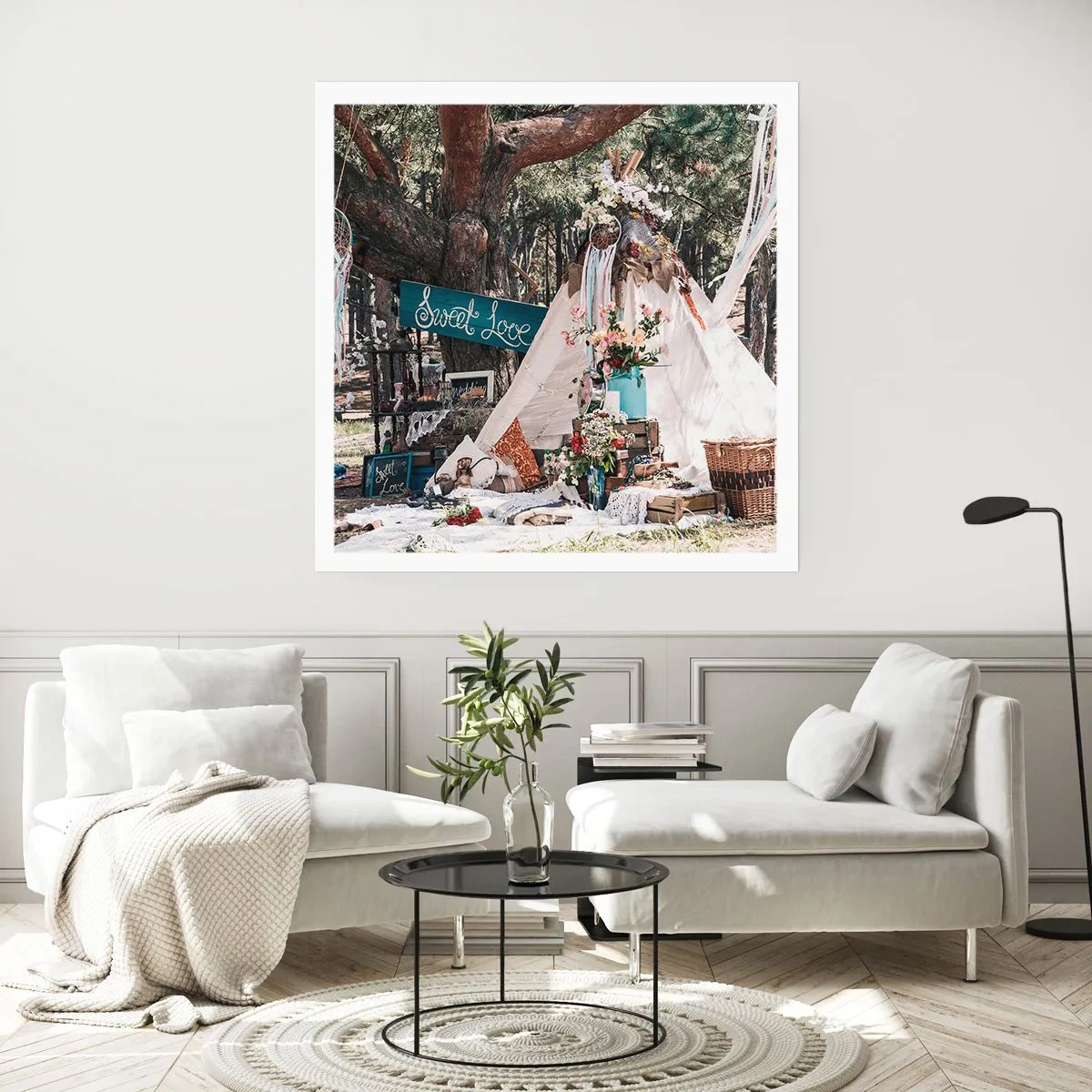 Poszter - Make love… - 60x60 cm