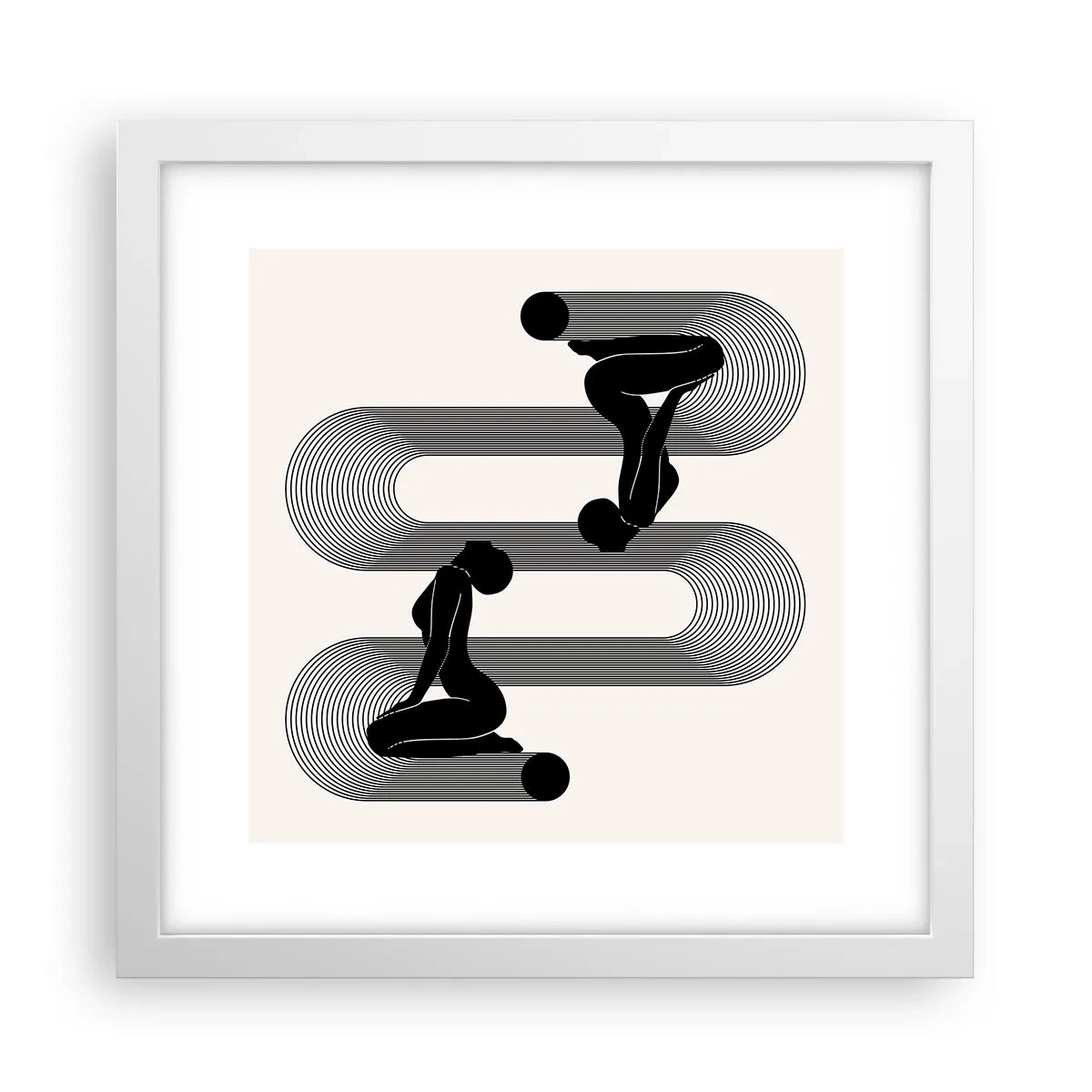 Poszter fekete keretben - Érzéki szimmetria - 30x30 cm