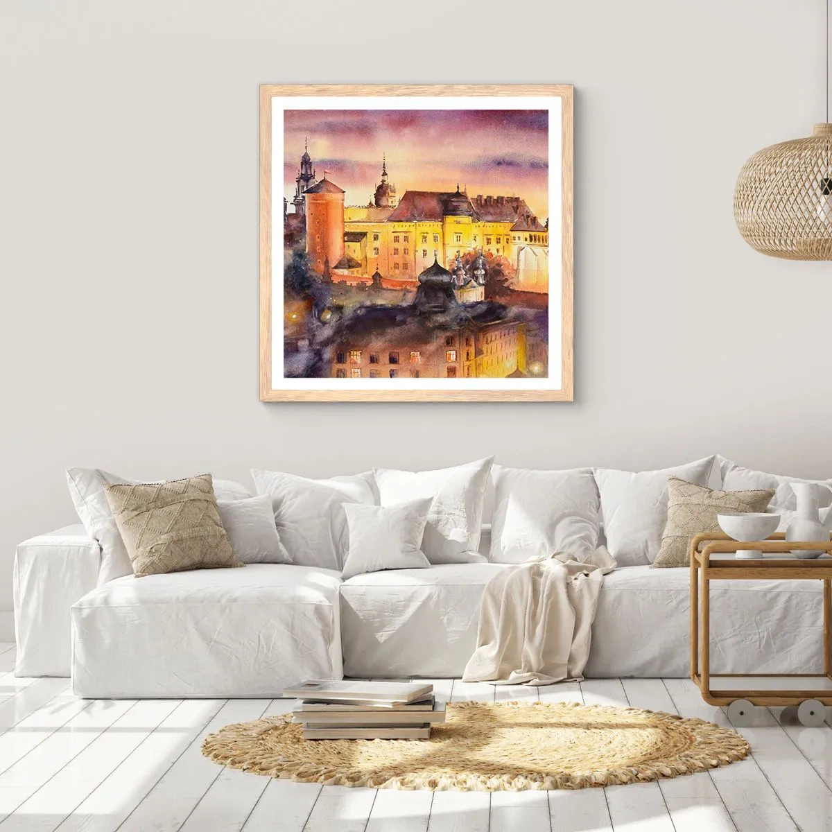 Poszter világos tölgy keretben - Történet és mese - 50x50 cm