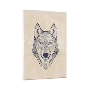 Üveg kép - Átható tekintetű alfa - 70x100 cm