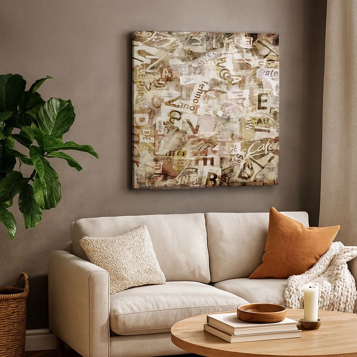 Vászonkép - Betűkkel egyesítem a fecsegést - 30x30 cm