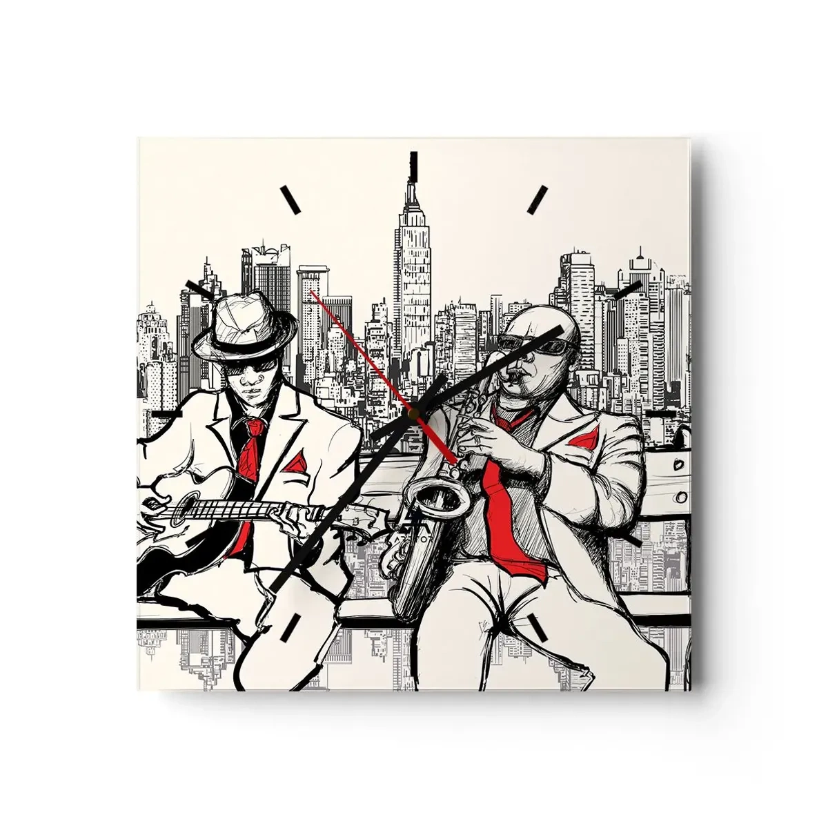 Falióra, Óra - New York-i improvizáció - 30x30 cm