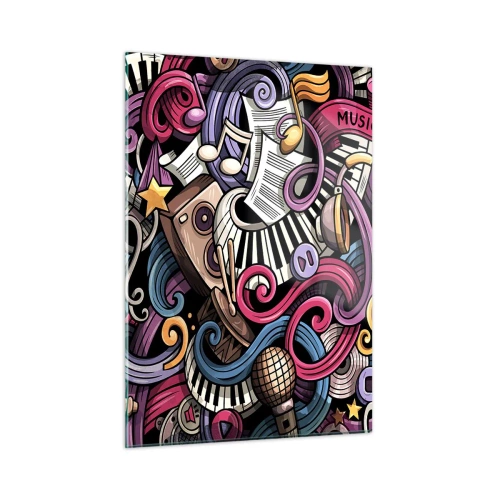 Üveg kép - Bonyolult dallam - 50x70 cm