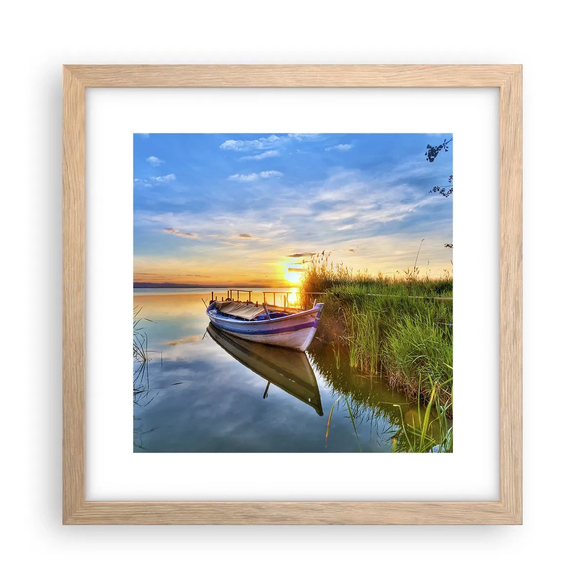 Poszter világos tölgy keretben - Beteljesült álmok öblében - 30x30 cm