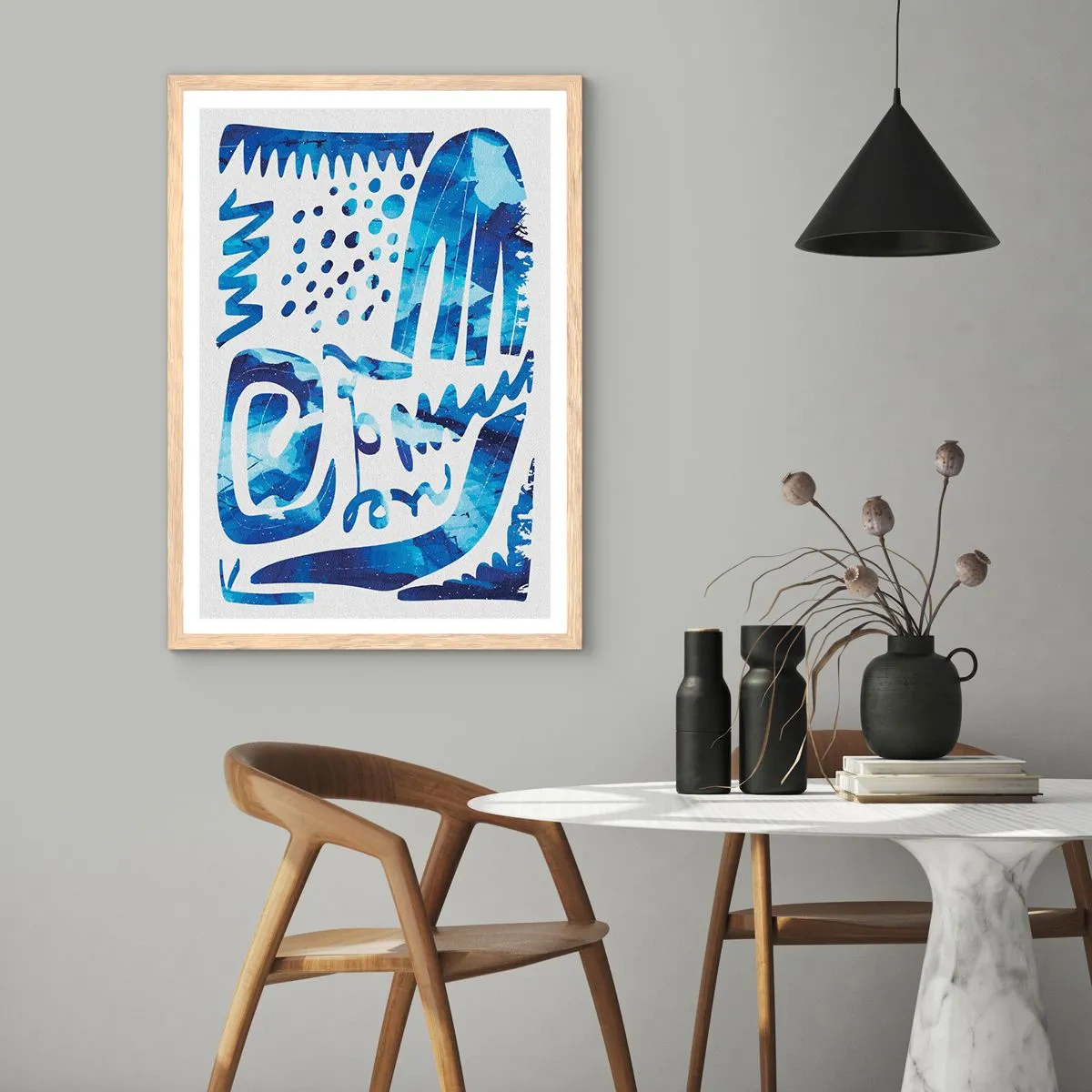 Poszter világos tölgy keretben - Vissza a gyökerekhez - 40x50 cm