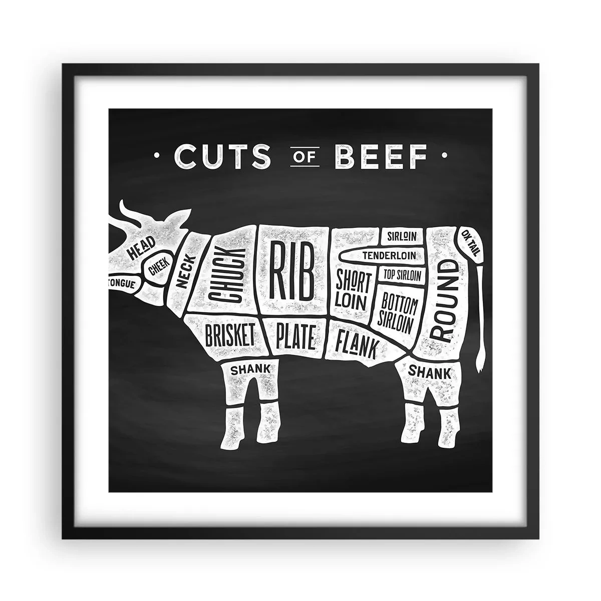 Poszter fehér keretben - Mészáros ábécéskönyve - 50x50 cm