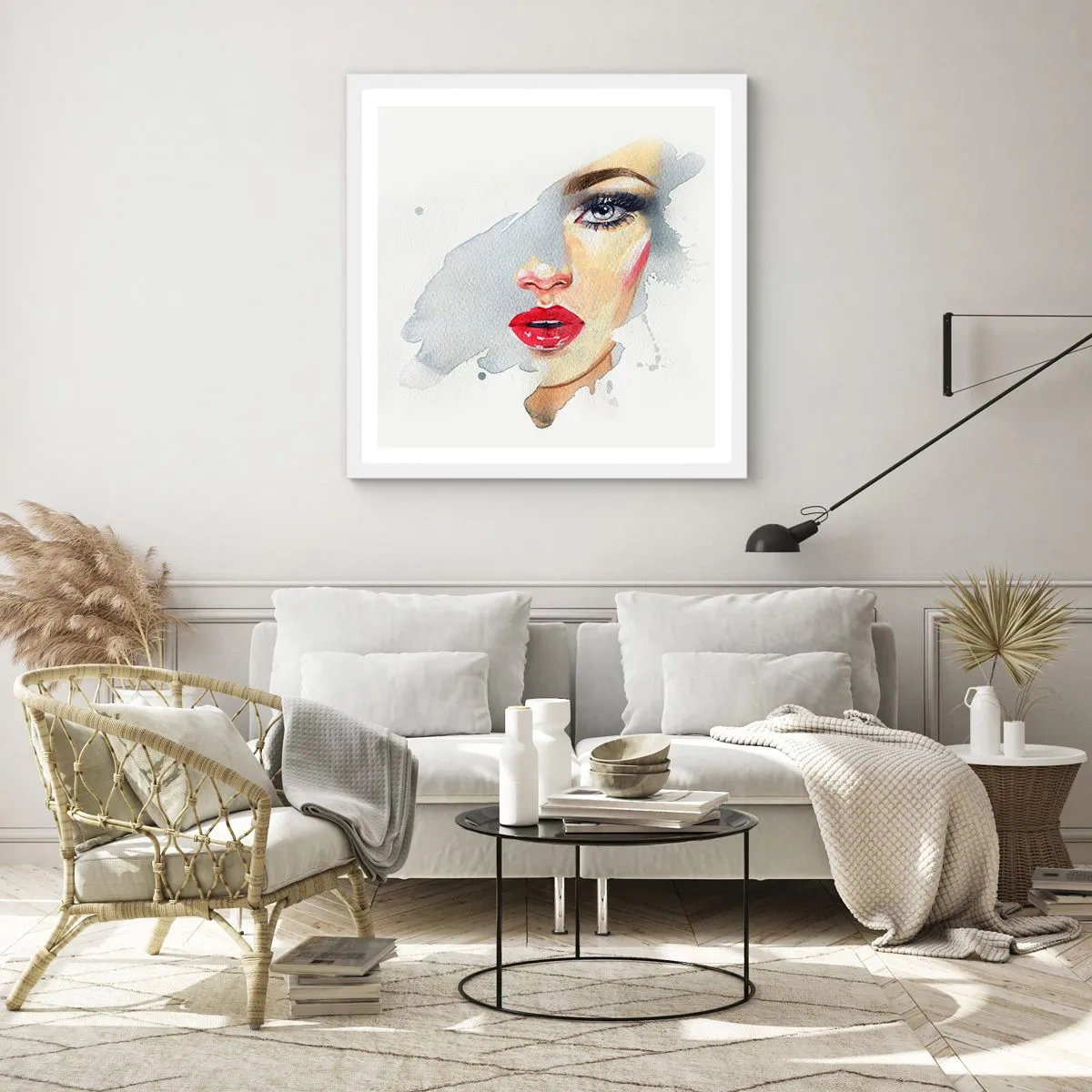 Poszter fekete keretben - Egy vízcsepp tükörkép  - 30x30 cm