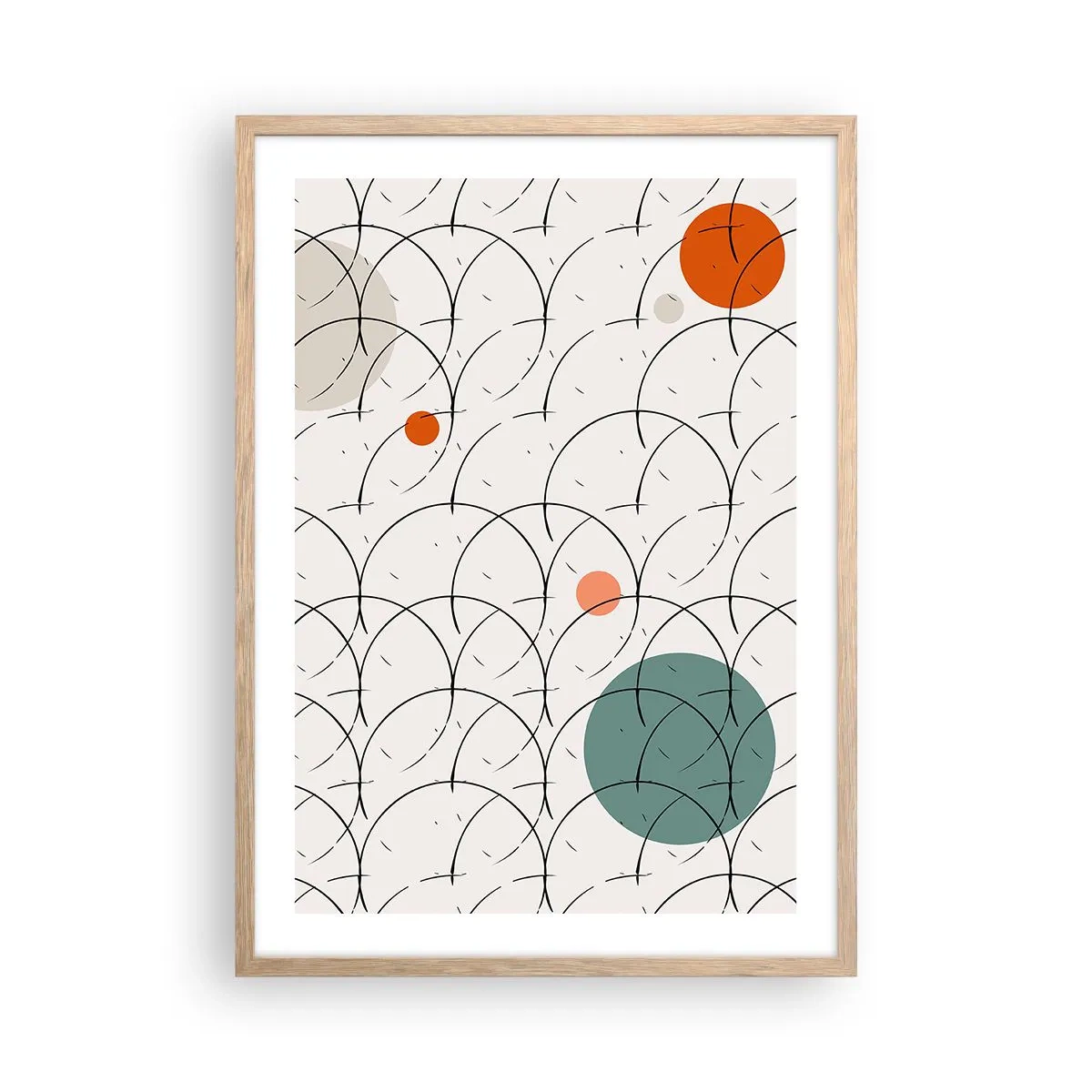 Poszter világos tölgy keretben - A pop-art szellemében - 50x70 cm