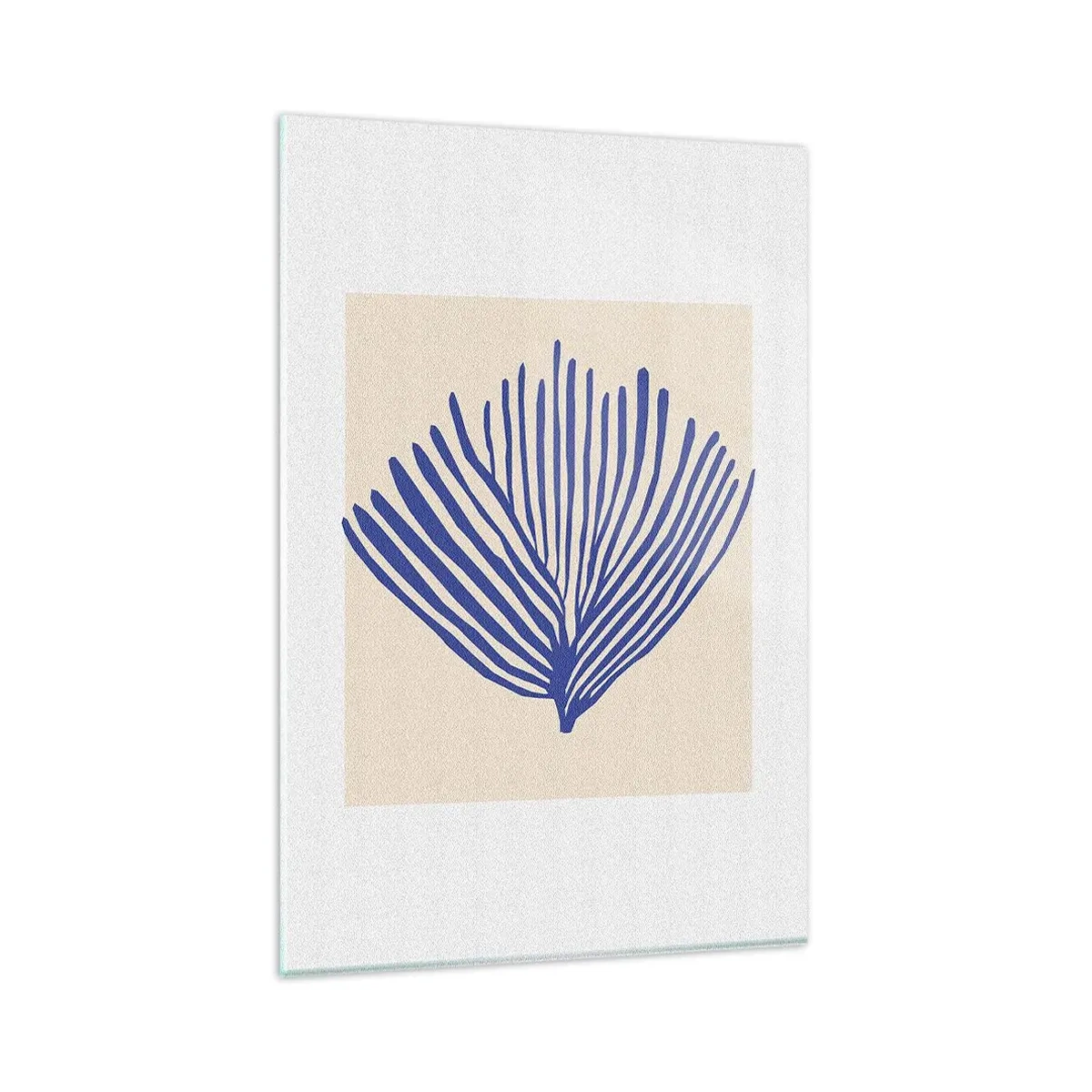 Üveg kép - Kék legyező - 80x120 cm