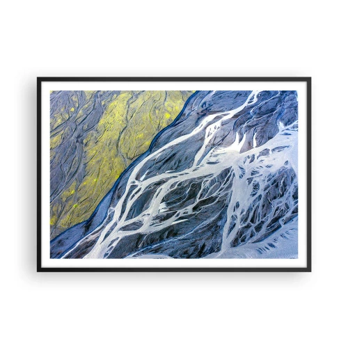 Poszter fehér keretben - A természet barlangrajzai - 100x70 cm