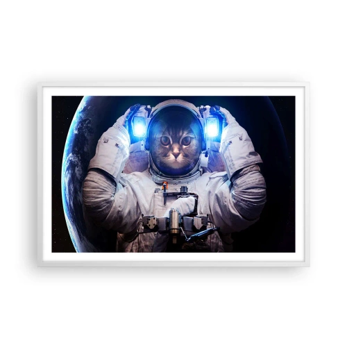 Poszter fekete keretben - Houston, baj van - 91x61 cm