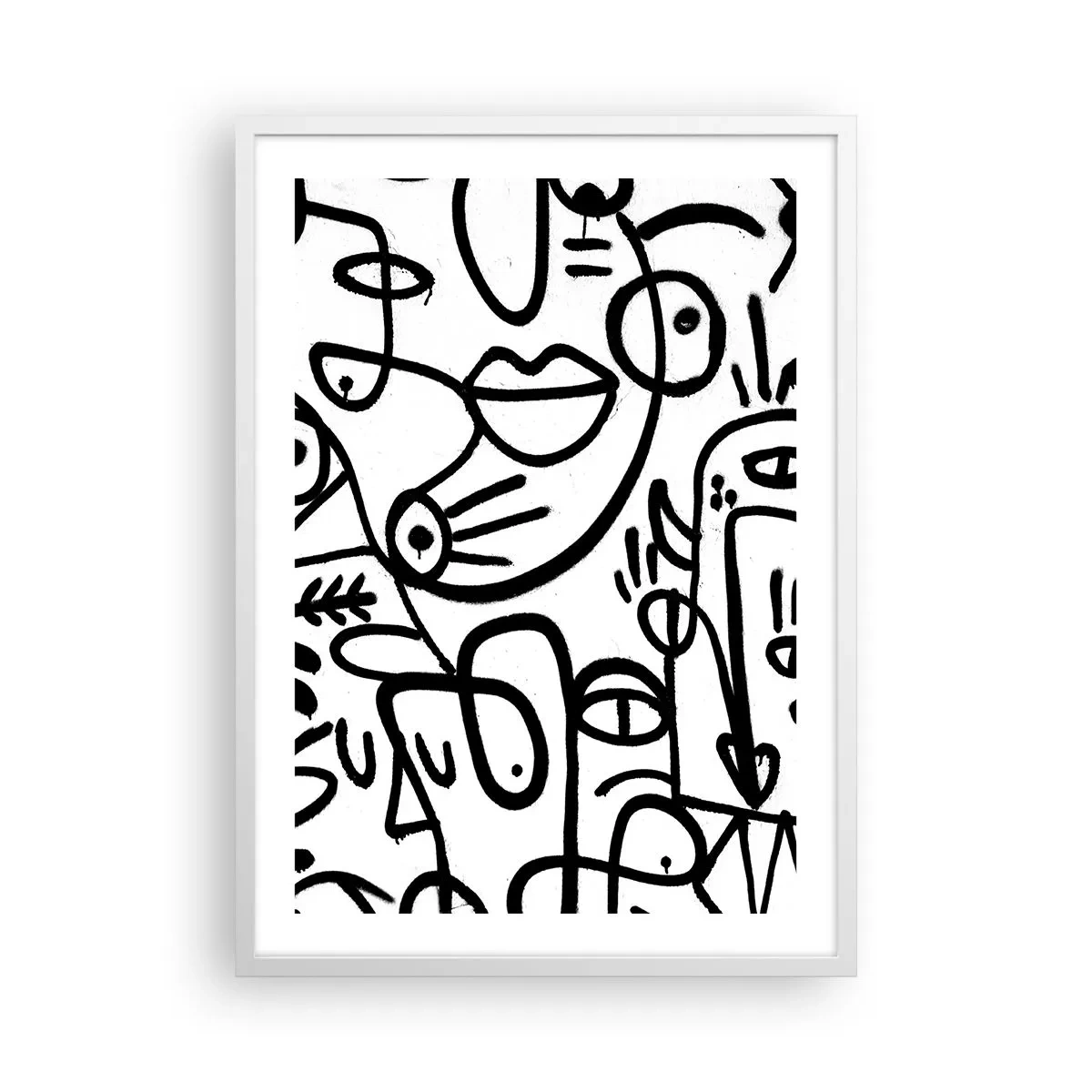 Poszter fekete keretben - Arcok és délibábok - 50x70 cm