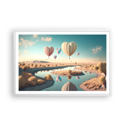 Poszter fekete keretben - A szerelem szárnyalni hagy - 91x61 cm